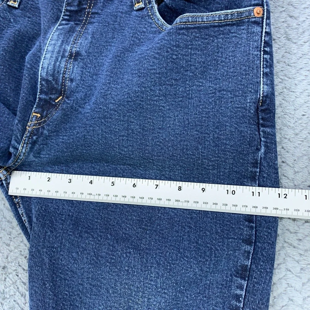 Levis 514 Jeans Men 36x32 (Fits 35x31) Blue Stretch Straight Leg Dark Wash Denim
